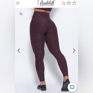 BOMBSHELL SPORTSWEAR Boost Leggings - scrunch bum - port wine color - XS